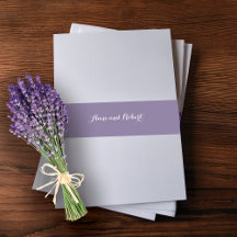 Lavender Solid Mariage personnalisé