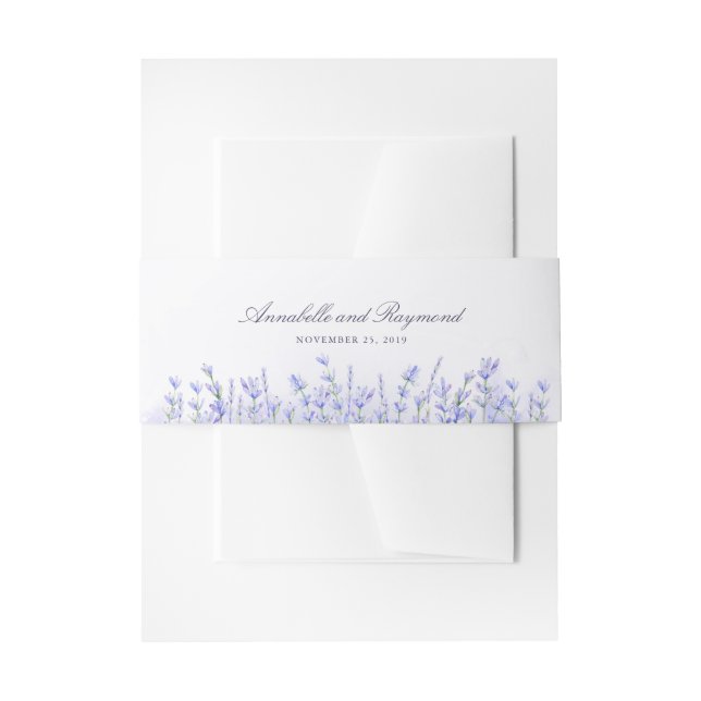 Bandeau De Faire-part Lavenders Floral Purple Mariage (Devant example)