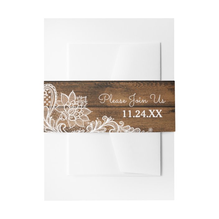 Bandeau De Fairepart Le bois rustique de grange et lacent épousant