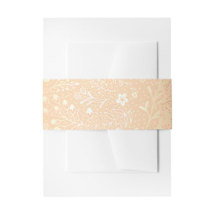 Bandeau De Faire-part le cru rougissent mariage floral d'or