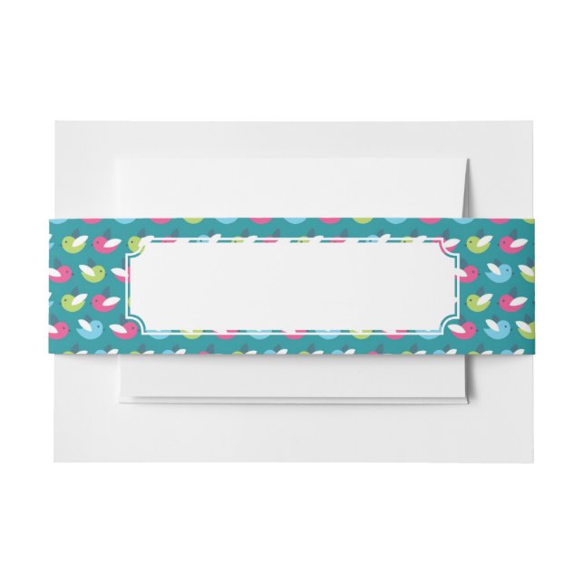 Bandeau De Faire-part Les oiseaux modèlent le bleu (Devant Example)