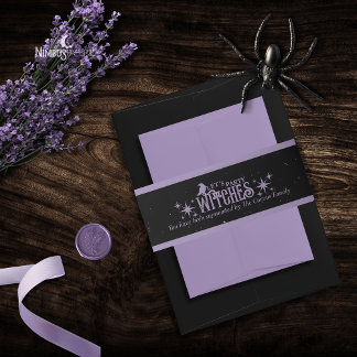 Bandeau De Faire-part Let's Party Witches Halloween Belly Band