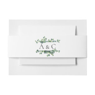 Bandeau De Faire-part L'eucalyptus part du mariage de monogramme