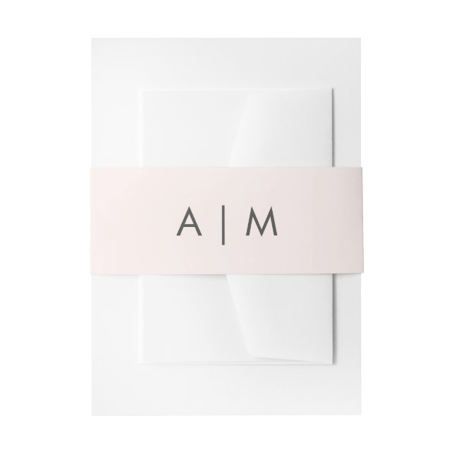 Bandeau De Faire-part Liage minimal | Monogramme Mariage rose vif (Devant example)
