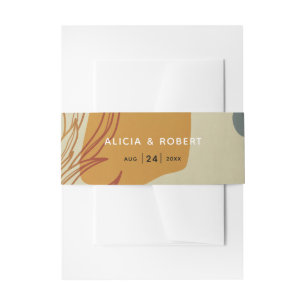 Bandeau De Faire-part Ligne moderne tendance Abstraite Protea Botanique