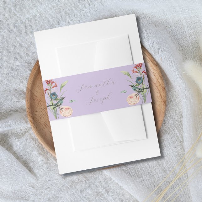 Bandeau De Faire-part Lilac Floral Garden Mariage Invitation Bande de ve (Créateur téléchargé)