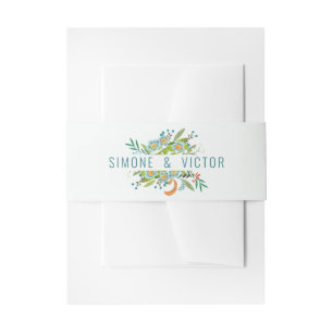 Bandeau De Faire-part Lilée botanique verte de la Vallée mariage floral