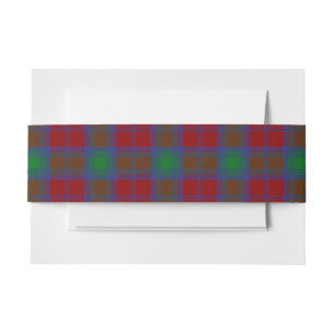 Bandeau De Faire-part Lindsay Scottish Tartan Belly Band