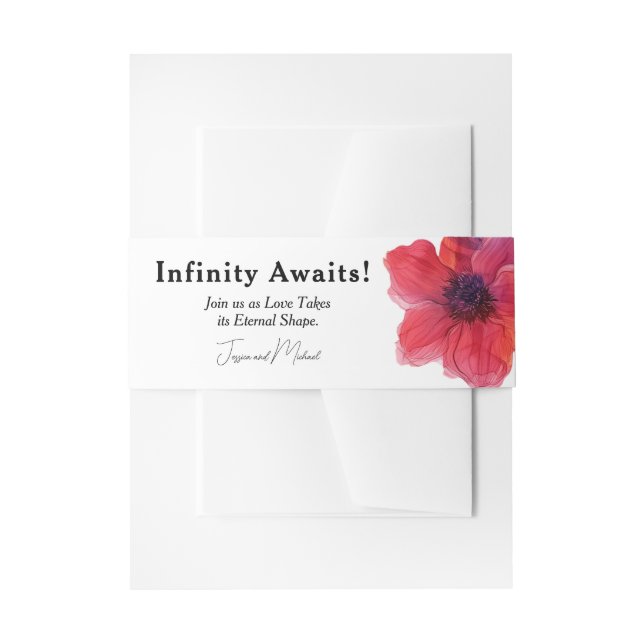 Bandeau De Faire-part L'infini vous attend !  Anemone Dreamscape Mariage (Devant example)