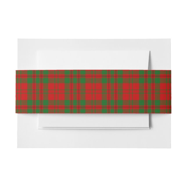 Bandeau De Faire-part Livingston Scottish Tartan Belly Band (Devant Example)