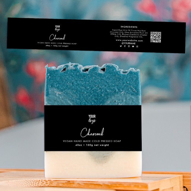 Bandeau De Faire-part Logo Étiquette Enveloppement Soap Bar Cosmetic Bel (Créateur téléchargé)