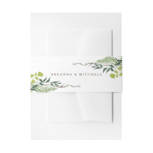 Bandeau De Faire-part Loin d'Eucalyptus Hand-Drawn Greenery Wedding