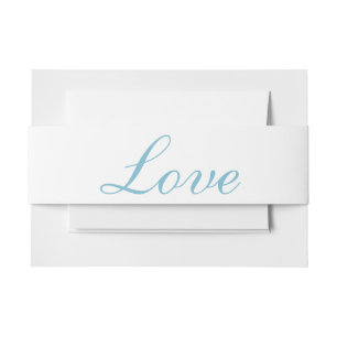 Bandeau De Faire-part Love Blue Turquoise Elégant Nautique Plage Mariage