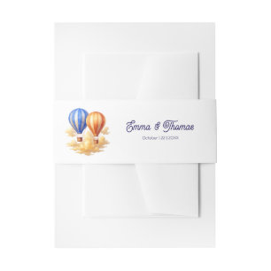 Bandeau De Faire-part Love Is in the Air Hot Air Balloon Travel Mariage