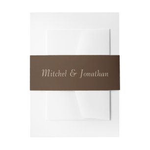 Bandeau De Faire-part Lumières de mariage élégantes marron et dorées
