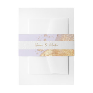 Bandeau De Faire-part Luxe violet et Abstrait doré