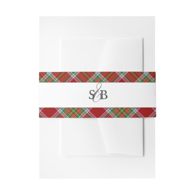 Bandeau De Faire-part MacBain MacBean Clan Tartan Scottish Plaid (Devant example)