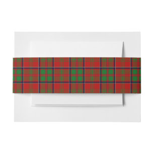 Bandeau De Faire-part MacDonald Of Glencoe Scottish Tartan Belly Band