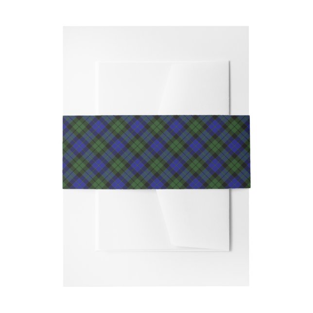 Bandeau De Faire-part MacKay Green Scottish Clan Tartan Plaid (Devant example)