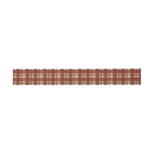 Bandeau De Faire-part Madras Plaid Fall Red
