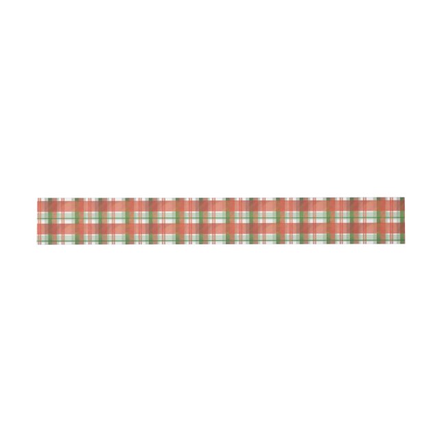 Bandeau De Faire-part Madras Plaid Noël (Plat)