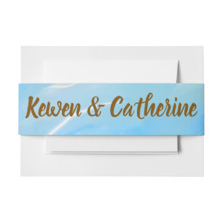 Bandeau De Faire-part Mariage à l'aquarelle sur la plage élégante