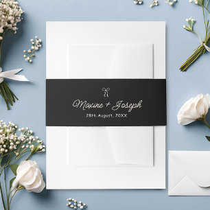 Bandeau De Faire-part Mariage à l'esquisse de ruban à nœud dessiné à la