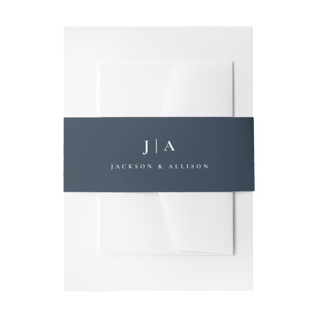 Bandeau De Faire-part Mariage à monogramme classique (Devant example)