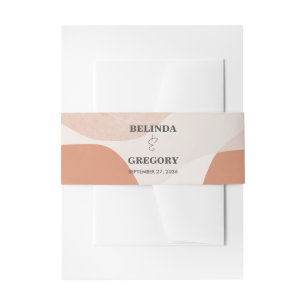 Bandeau De Faire-part Mariage Abstrait en terre cuite de Bohême