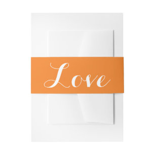 Bandeau De Faire-part Mariage Amour Orange - Rustique, Automne, Campagne