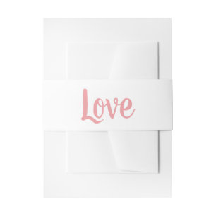 Bandeau De Faire-part Mariage Amour Rose Et Blanc Fête Minimaliste