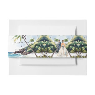 Bandeau De Faire-part Mariage aquarelle Couple Mariage