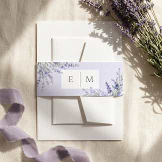 Bandeau De Faire-part Mariage au Lavande Violet