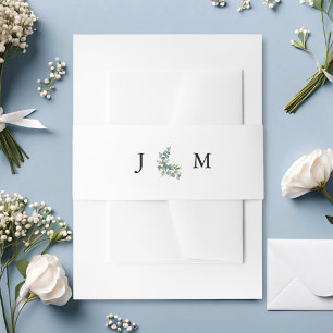 Bandeau De Faire-part Mariage au milieu des terres boisées de sauge et d