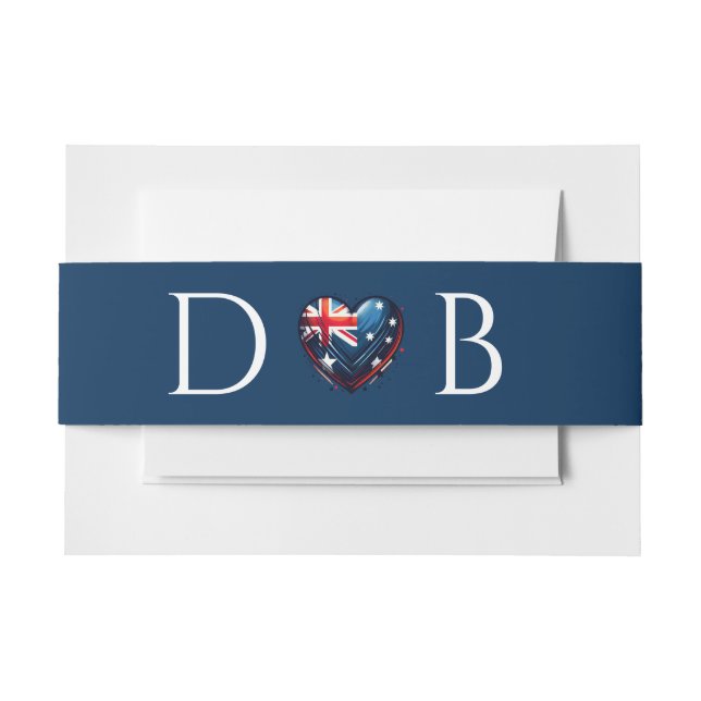 Bandeau De Faire-part Mariage australien (Devant Example)