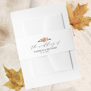 Bandeau De Faire-part Mariage Automnal aux Feuilles qui Tombent