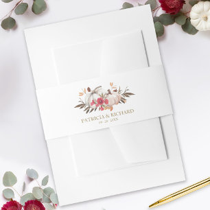 Bandeau De Faire-part Mariage Automne Feuilles Citrouille