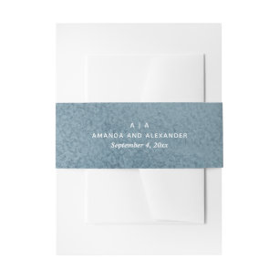 Bandeau De Faire-part Mariage bleu aquarelle. Noms et date marine