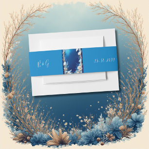Bandeau De Faire-part mariage bleu côtier