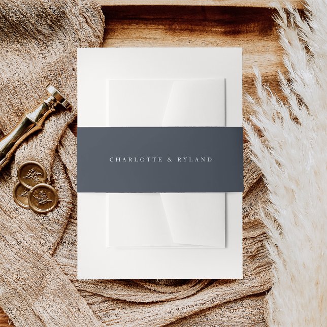 Bandeau De Faire-part Mariage bleu de la marine côtière (Créateur téléchargé)