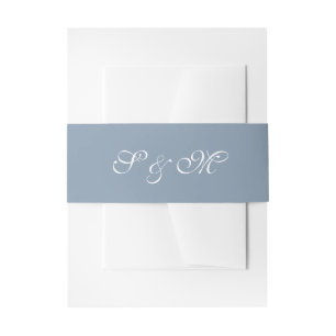 Bandeau De Faire-part Mariage bleu Dusty moderne