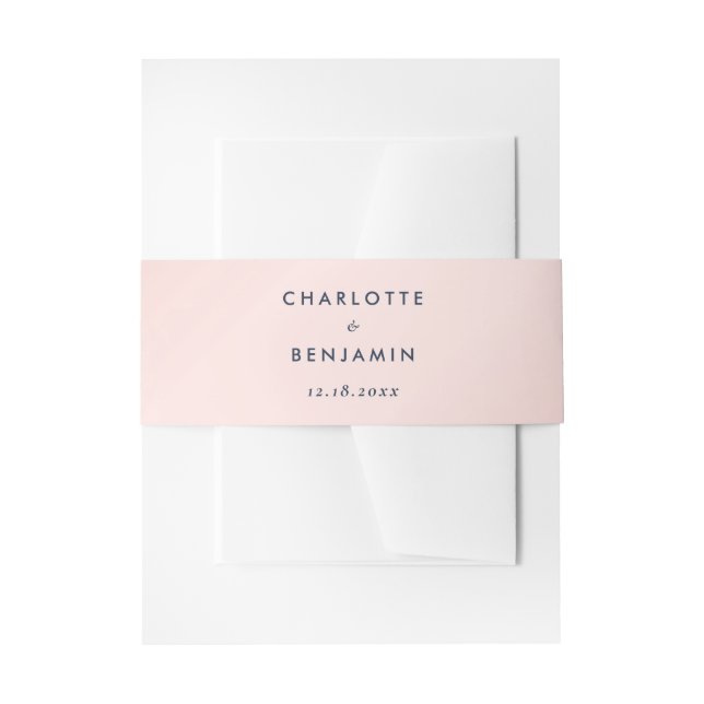 Bandeau De Faire-part Mariage bleu et bleu marine moderne (Devant example)