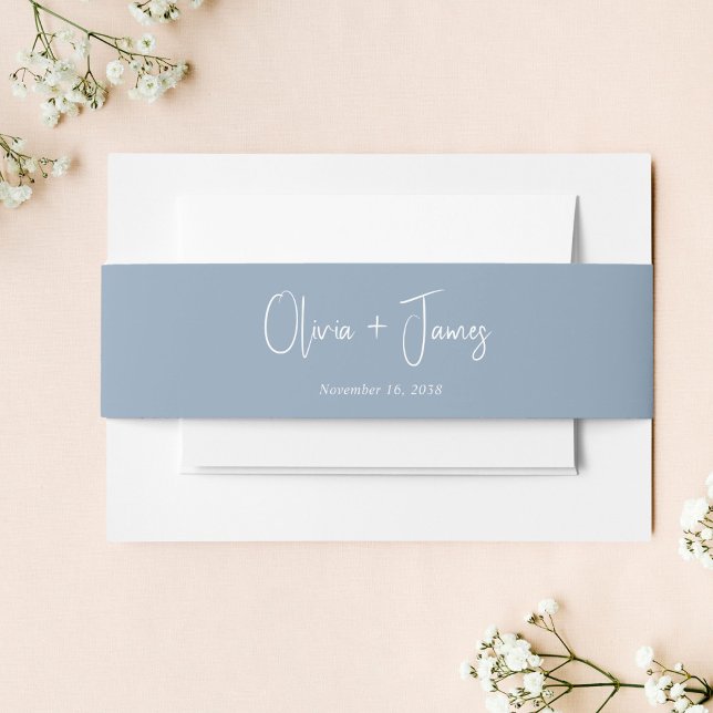 Bandeau De Faire-part Mariage bleu foncé chic (Créateur téléchargé)