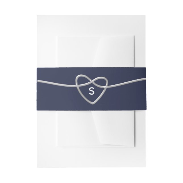 Bandeau De Faire-part Mariage Bleu Marine (Devant example)