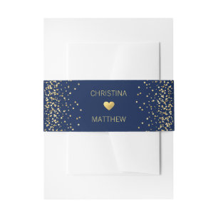 Bandeau De Faire-part Mariage bleu marine moderne personnalisé