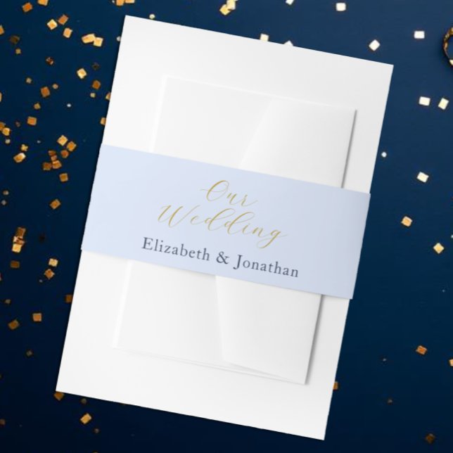 Bandeau De Faire-part Mariage Bleu Opulent (Créateur téléchargé)