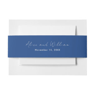 Bandeau De Faire-part Mariage bleu rustique