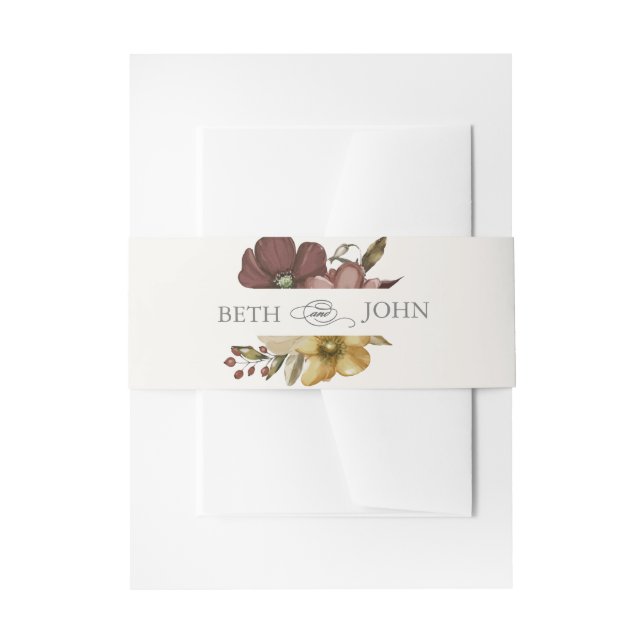 Bandeau De Faire-part Mariage Bohème Neutre Aquarelle  (Devant example)