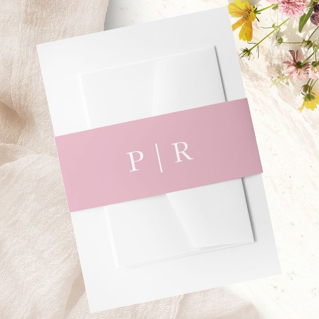 Bandeau De Faire-part Mariage Boho rose (Créateur téléchargé)