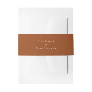 Bandeau De Faire-part Mariage Boho Terracotta simple
